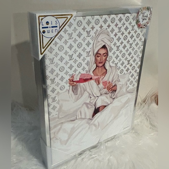 Louis Vuitton Luxury Art Print with Woman champagne NWT - Picture 3 of 5